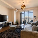 Alquiler de un apartamento amueblado de 3 habitaciones, 82 m², con vista al río, BW Arcadia, Belgrado, Serbia